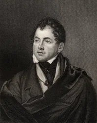 Thomas Moore, gravé par G. Adcock, tiré de «National Portrait Gallery, volume III», publié vers 1835